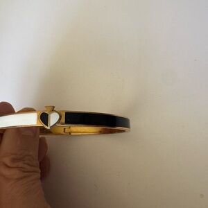 Kate spade Black and Gold Heart Bangle Bracelet